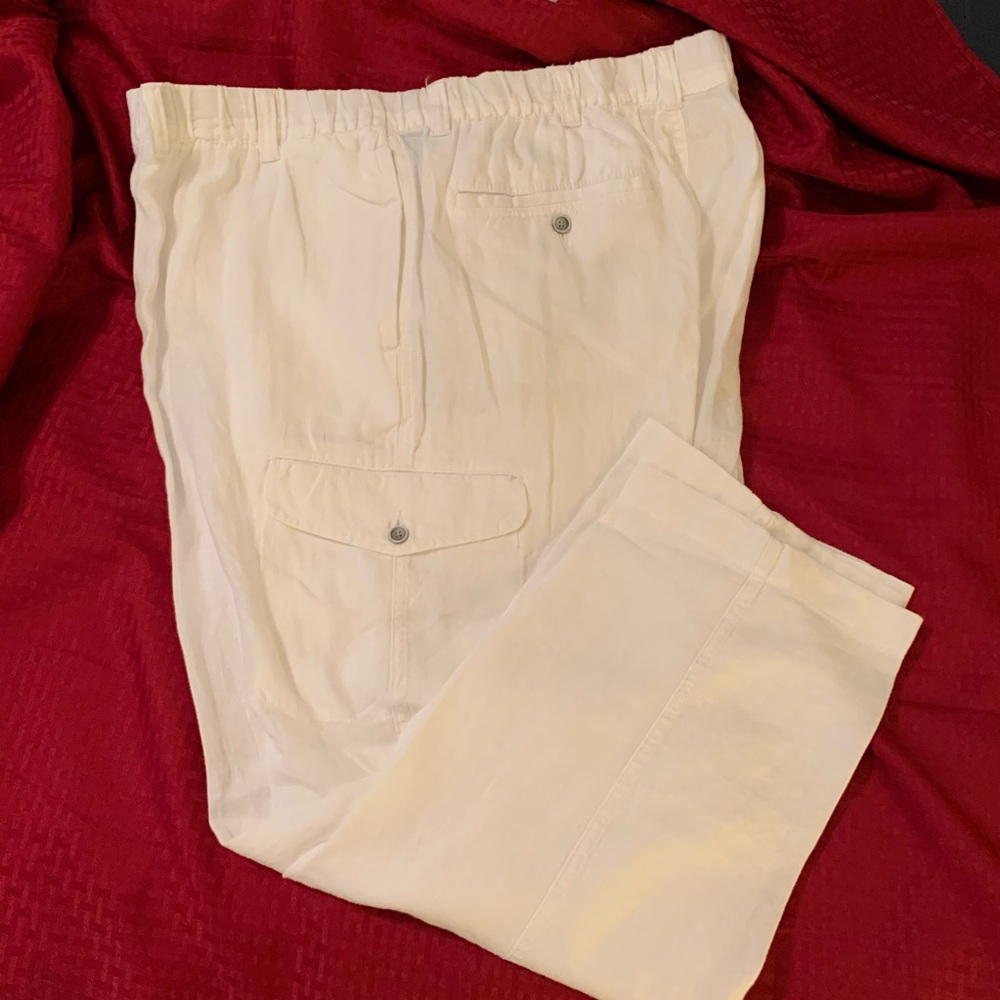 White Linen Caribbean by Roundtree & York pants